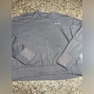 Nike Running Dri-Fit Sweatshirt Medium With Thumbholes & Secret Zipper Pocket